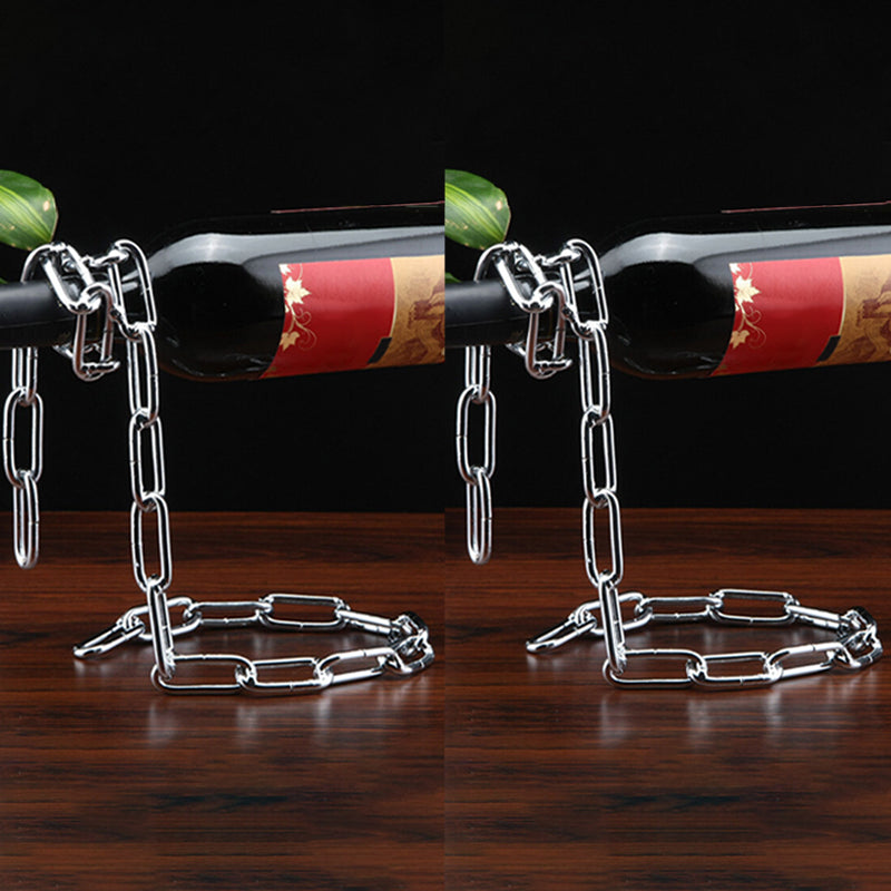 Porte-bouteille de vin moderne Rack de bouteille en métal pour cuisine