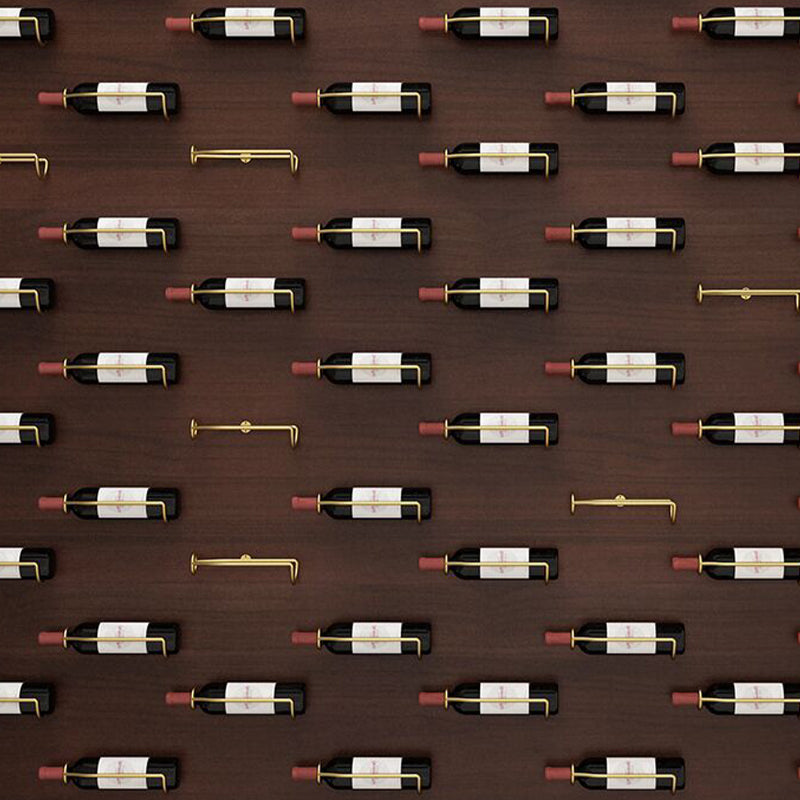 Wandmontierte Metallflaschen Weinregal Moderne horizontale Weinregalflasche