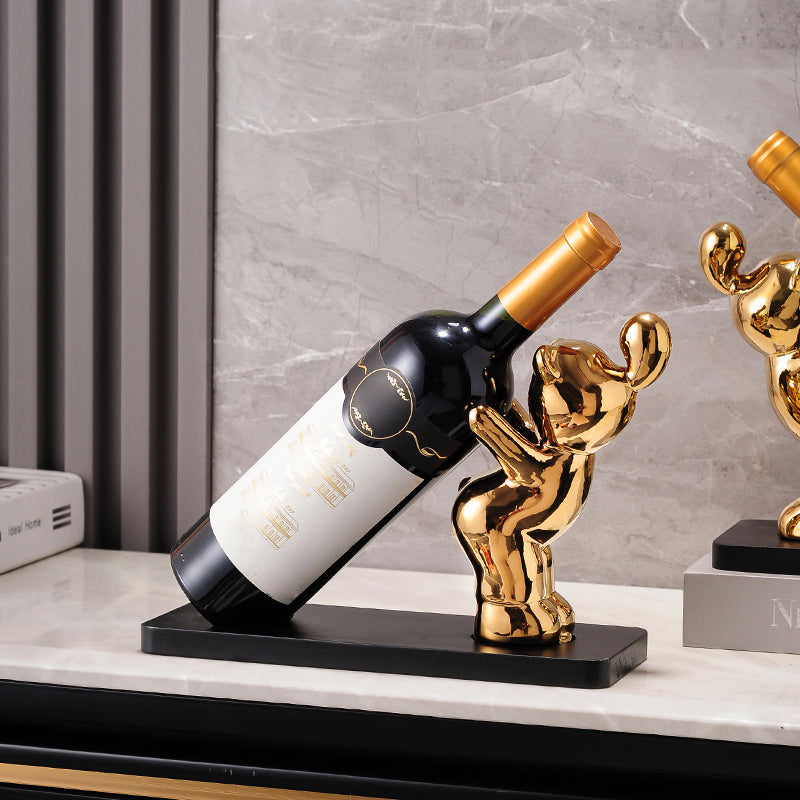 Porta bottiglia da cucina in metallo moderno moderno porta bottiglia di vino