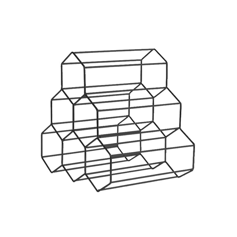Soporte contemporáneo de la botella de la botella de vino de hierro para la cocina para la cocina