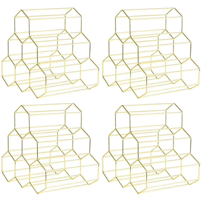 Contemporary Iron Wine Bottle Rack Countertop Bottle Holder for Kitchen