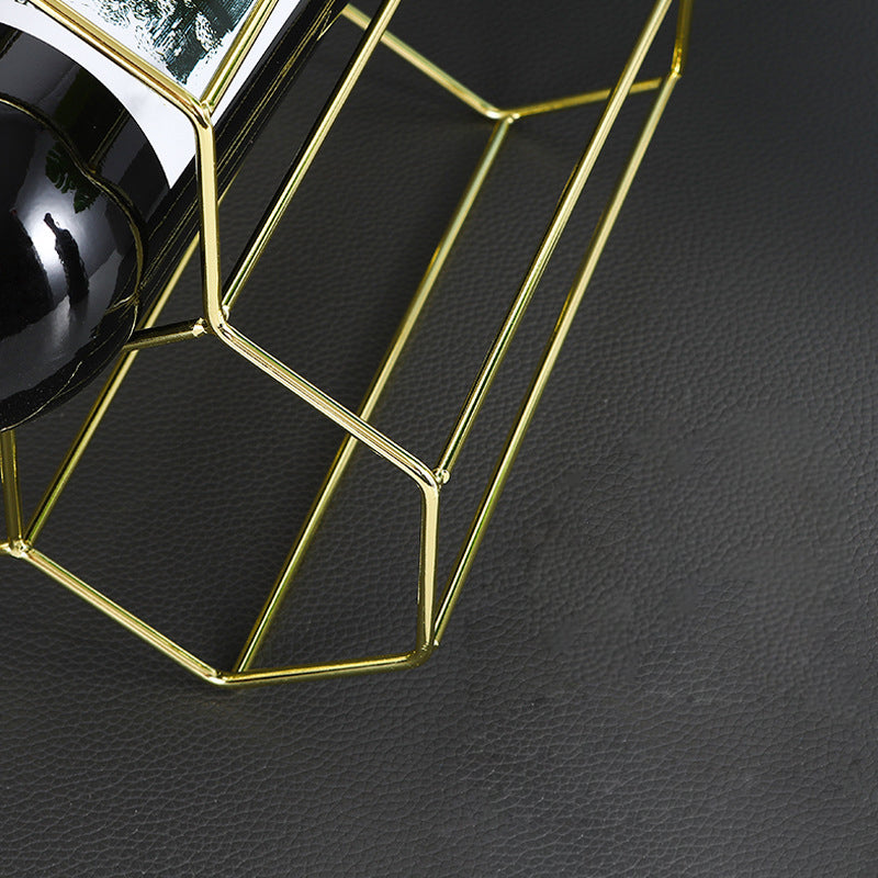 Soporte contemporáneo de la botella de la botella de vino de hierro para la cocina para la cocina