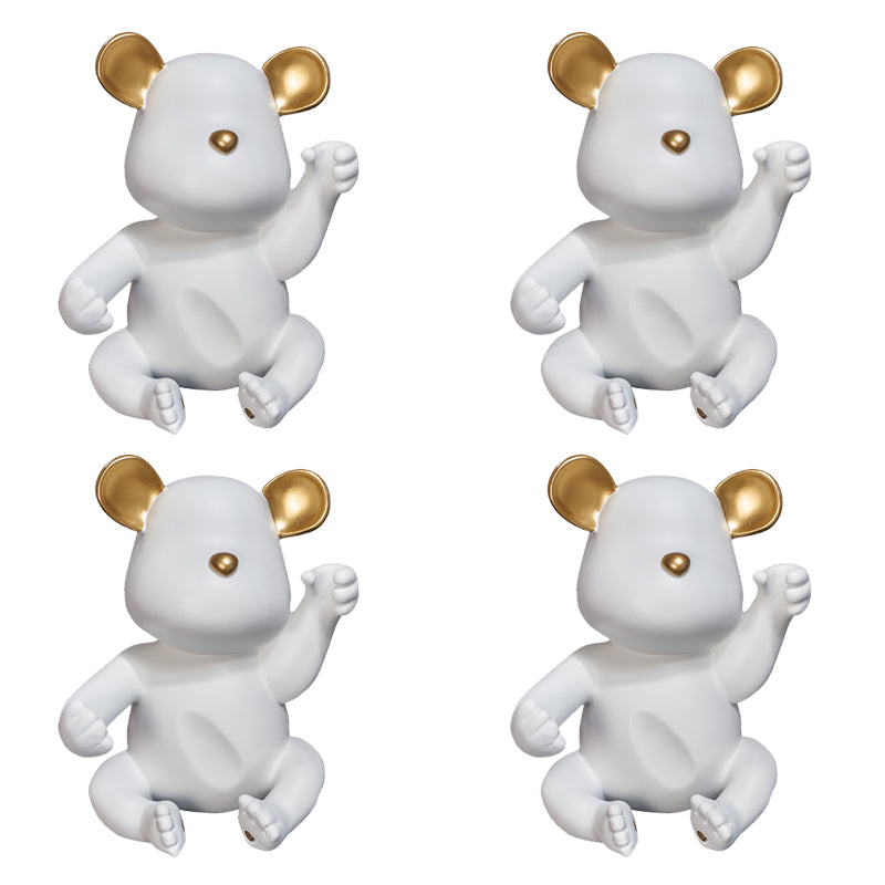 Contemporary Wine Bottle Rack Tabletop Resin Bottle Holder for Kitchen White 4 Piece Set Clearhalo 'furn' 'furn_wine_racks' 'Furniture' 'Kitchen & Dining Furniture' 'Wine Racks' 'wine_racks' 6308838