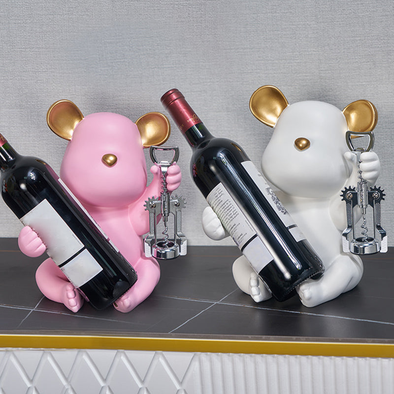 Contemporary Wine Bottle Rack Tabletop Resin Bottle Holder for Kitchen Clearhalo 'furn' 'furn_wine_racks' 'Furniture' 'Kitchen & Dining Furniture' 'Wine Racks' 'wine_racks' 6308840