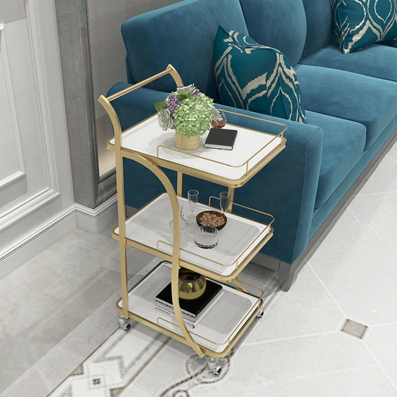 Contemporary Prep Table Rolling Rectangle Metal Prep Table for Kitchen Clearhalo 'furn' 'furn_kitchen_islands_carts' 'Furniture' 'Kitchen & Dining Furniture' 'Kitchen Islands & Carts' 'kitchen_islands_carts' 6309103