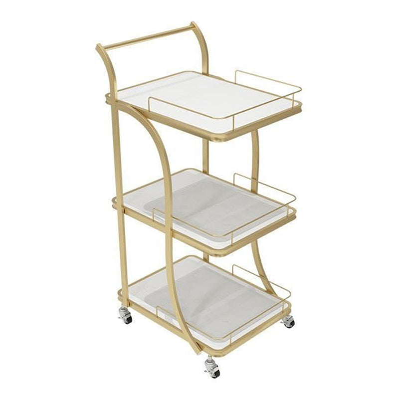 Contemporary Prep Table Rolling Rectangle Metal Prep Table for Kitchen Frosted White Clearhalo 'furn' 'furn_kitchen_islands_carts' 'Furniture' 'Kitchen & Dining Furniture' 'Kitchen Islands & Carts' 'kitchen_islands_carts' 6309104