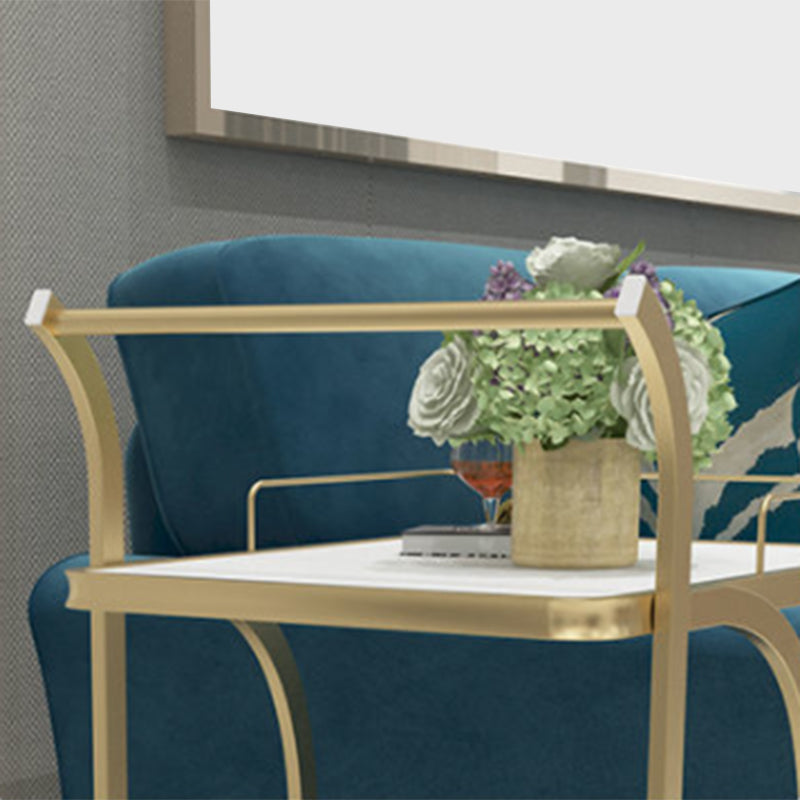 Contemporary Prep Table Rolling Rectangle Metal Prep Table for Kitchen Clearhalo 'furn' 'furn_kitchen_islands_carts' 'Furniture' 'Kitchen & Dining Furniture' 'Kitchen Islands & Carts' 'kitchen_islands_carts' 6309105