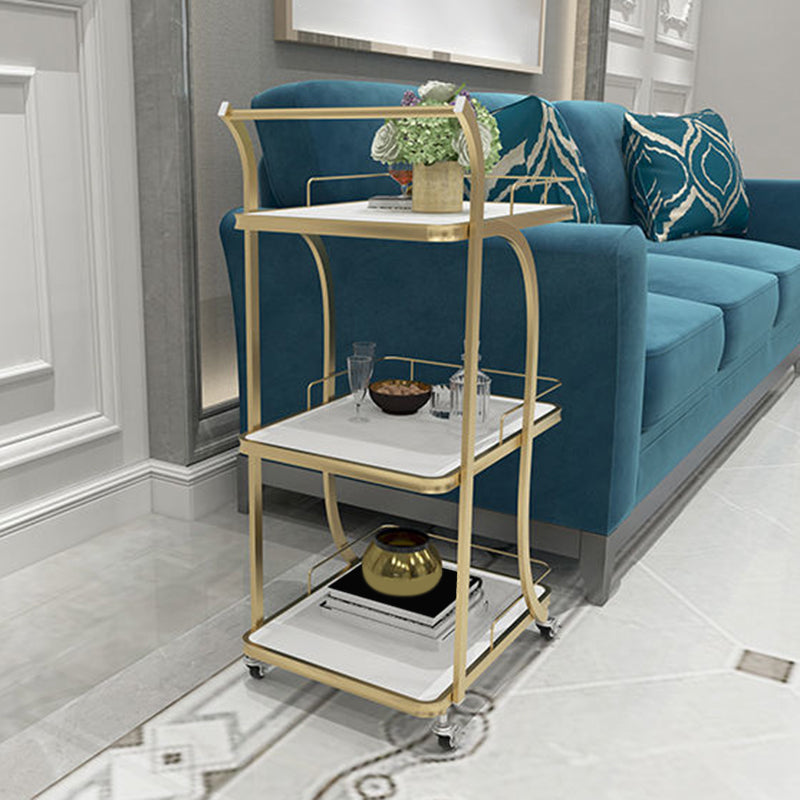 Contemporary Prep Table Rolling Rectangle Metal Prep Table for Kitchen Clearhalo 'furn' 'furn_kitchen_islands_carts' 'Furniture' 'Kitchen & Dining Furniture' 'Kitchen Islands & Carts' 'kitchen_islands_carts' 6309108