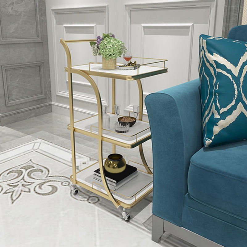 Contemporary Prep Table Rolling Rectangle Metal Prep Table for Kitchen Clearhalo 'furn' 'furn_kitchen_islands_carts' 'Furniture' 'Kitchen & Dining Furniture' 'Kitchen Islands & Carts' 'kitchen_islands_carts' 6309110