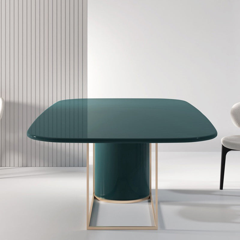 Bureau de bureau courbe glamour piédestal en bois massif en bois massif pour bureau