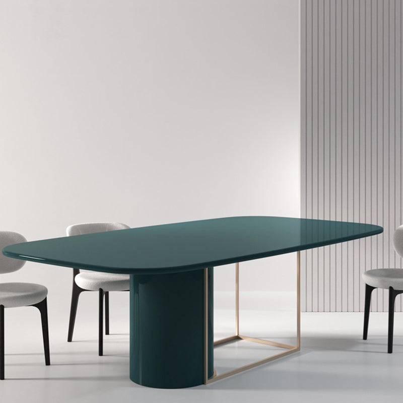 Bureau de bureau courbe glamour piédestal en bois massif en bois massif pour bureau