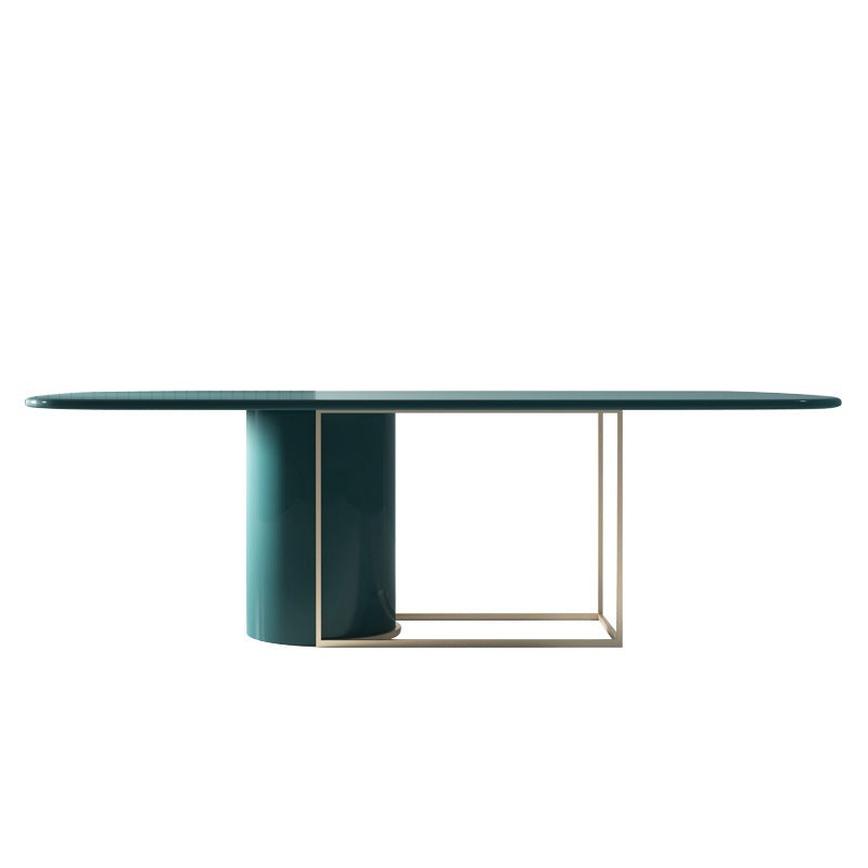 Bureau de bureau courbe glamour piédestal en bois massif en bois massif pour bureau