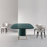 Bureau de bureau courbe glamour piédestal en bois massif en bois massif pour bureau