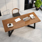 Solid Wood Industrial Writing Desk Rectangular Office Desk with Iron Legs 86.6"L x 35.4"W x 29.5"H Clearhalo 'furn' 'furn_office_desk' 'Furniture' 'Office Desks' 'Office Furniture' 'office_desk' 6309449
