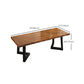 Solid Wood Industrial Writing Desk Rectangular Office Desk with Iron Legs Clearhalo 'furn' 'furn_office_desk' 'Furniture' 'Office Desks' 'Office Furniture' 'office_desk' 6309461