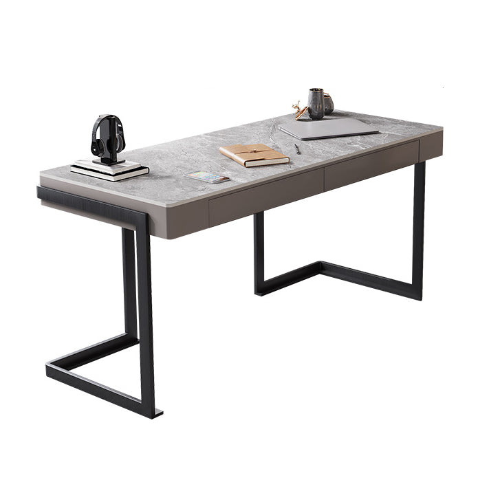 29.53" H Industrial Office Desk Rectangular Secretary Desk with 2 Storage Drawers Clearhalo 'furn' 'furn_office_desk' 'Furniture' 'Office Desks' 'Office Furniture' 'office_desk' 6309544