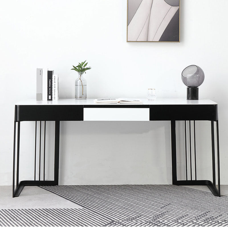 Industriële kantoorbureau rechthoekige secretaris -bureau met metalen benen