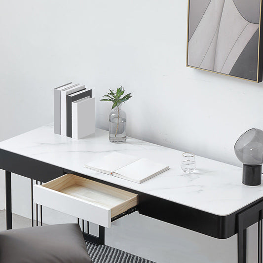 Scrivania industriale da ufficio rettangolare scrivania con gambe metalliche