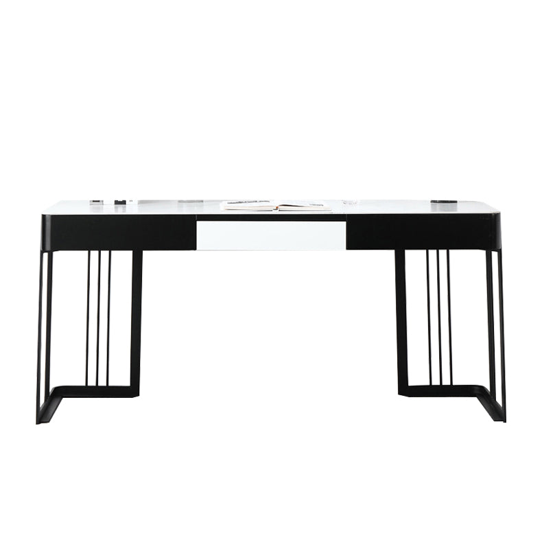 Industriële kantoorbureau rechthoekige secretaris -bureau met metalen benen