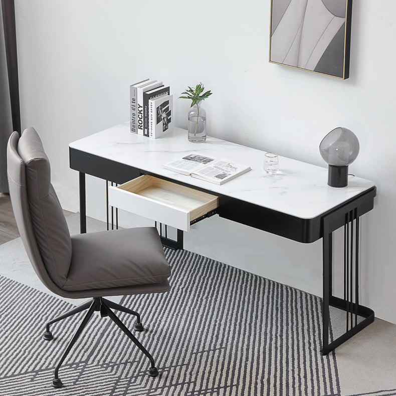 Industriële kantoorbureau rechthoekige secretaris -bureau met metalen benen