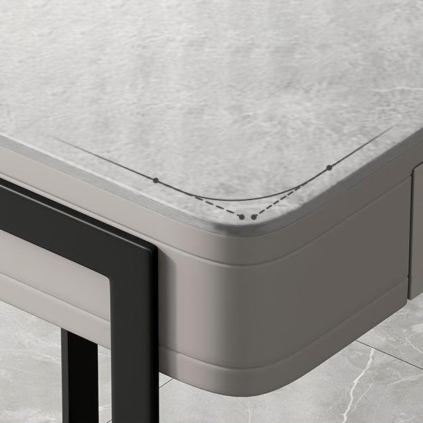 29.5 "H Industrieel Office Desk rechthoekig secretaris -bureau met 2 opslagladen