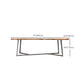 29.5 "H Industrieel Office Desk rechthoekig secretaris -bureau met metalen benen