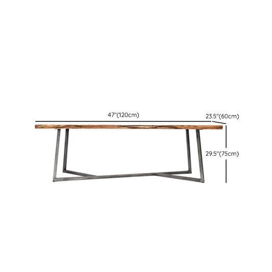 29.5 "H Industrieel Office Desk rechthoekig secretaris -bureau met metalen benen