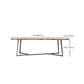 29.5 "H Industrieel Office Desk rechthoekig secretaris -bureau met metalen benen