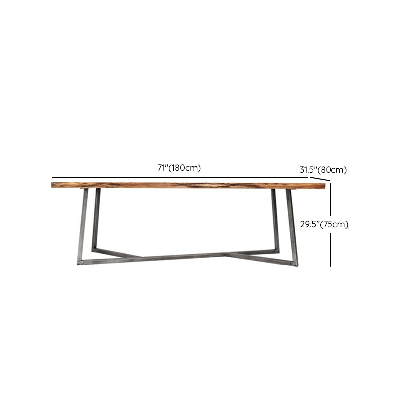 29.5 "H Industrieel Office Desk rechthoekig secretaris -bureau met metalen benen
