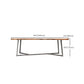 29.5 "H Industrieel Office Desk rechthoekig secretaris -bureau met metalen benen
