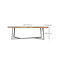 29.5 "H Industrieel Office Desk rechthoekig secretaris -bureau met metalen benen
