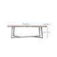 29.5 "H Industrieel Office Desk rechthoekig secretaris -bureau met metalen benen