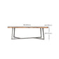 29.5 "H Industrieel Office Desk rechthoekig secretaris -bureau met metalen benen