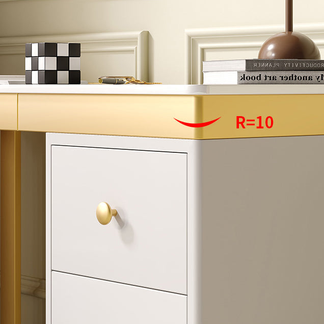 Escritorio de escritura de oficina rectangular escritorio de oficina glamoroso con cajón