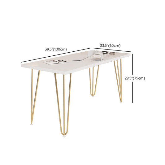 29.53 "Tall Glam Office Desk rechthoekig schrijfbureau met 4 poten