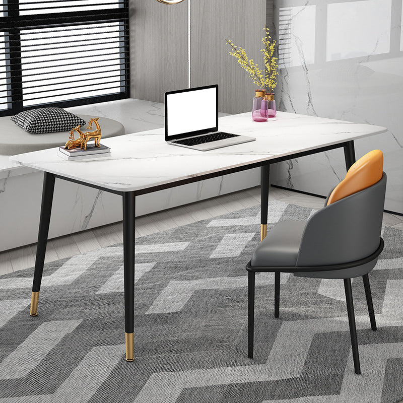 29.52 "H escritorio industrial de oficina industrial escritorio de secretario negro rectangular