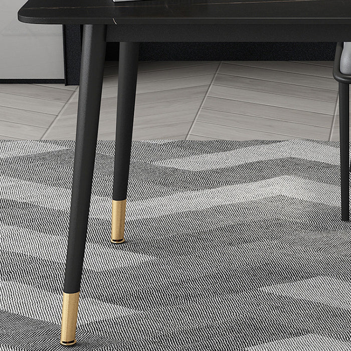 29.52 "H escritorio industrial de oficina industrial escritorio de secretario negro rectangular