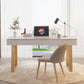 White Glam Executive Desk 2-lads SLED RECHTANGILLE Office Bureau