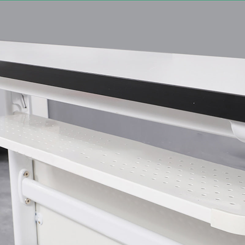 Scrivania rettangolare per ufficio bianco moderno scrivania in legno a forma T