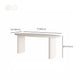 Modern massief hout schrijfde bureau ovaal wit en beige Office Desk Parsons