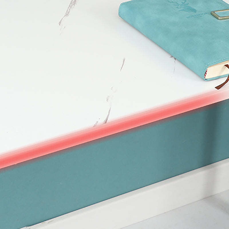 Bureau d'écriture en métal et en bois bureau de bureau rectangulaire pour la maison