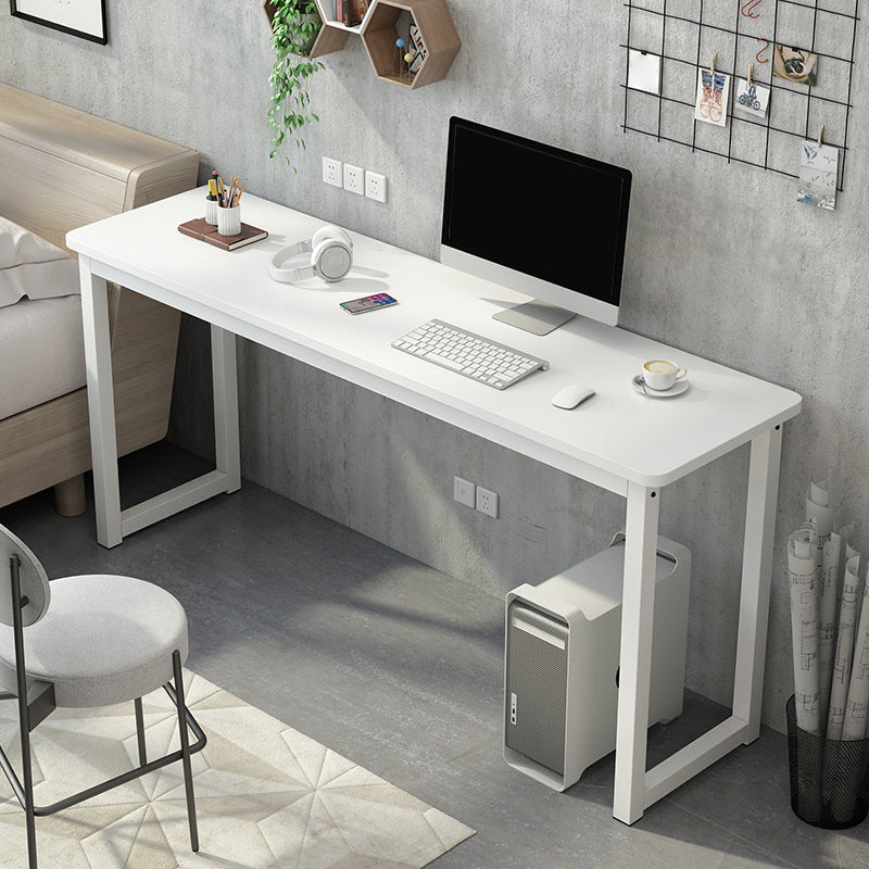 Rectangular Wood Office Desk Bedroom Writing Desk with Metal Legs White Clearhalo 'furn' 'furn_office_desk' 'Furniture' 'Office Desks' 'Office Furniture' 'office_desk' 6310081