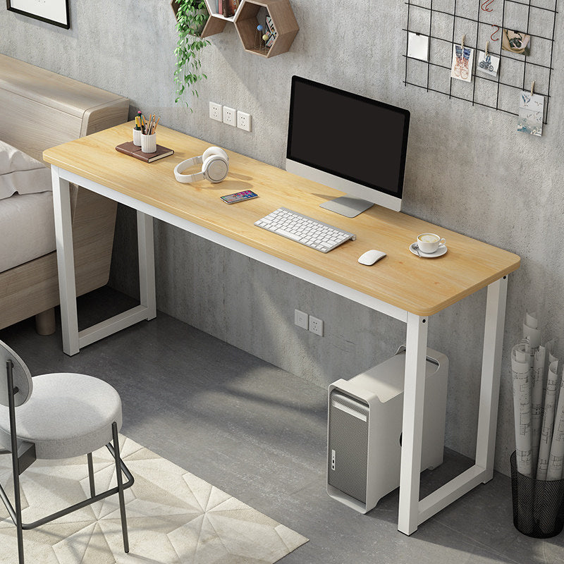 Rectangular Wood Office Desk Bedroom Writing Desk with Metal Legs Natural Clearhalo 'furn' 'furn_office_desk' 'Furniture' 'Office Desks' 'Office Furniture' 'office_desk' 6310085