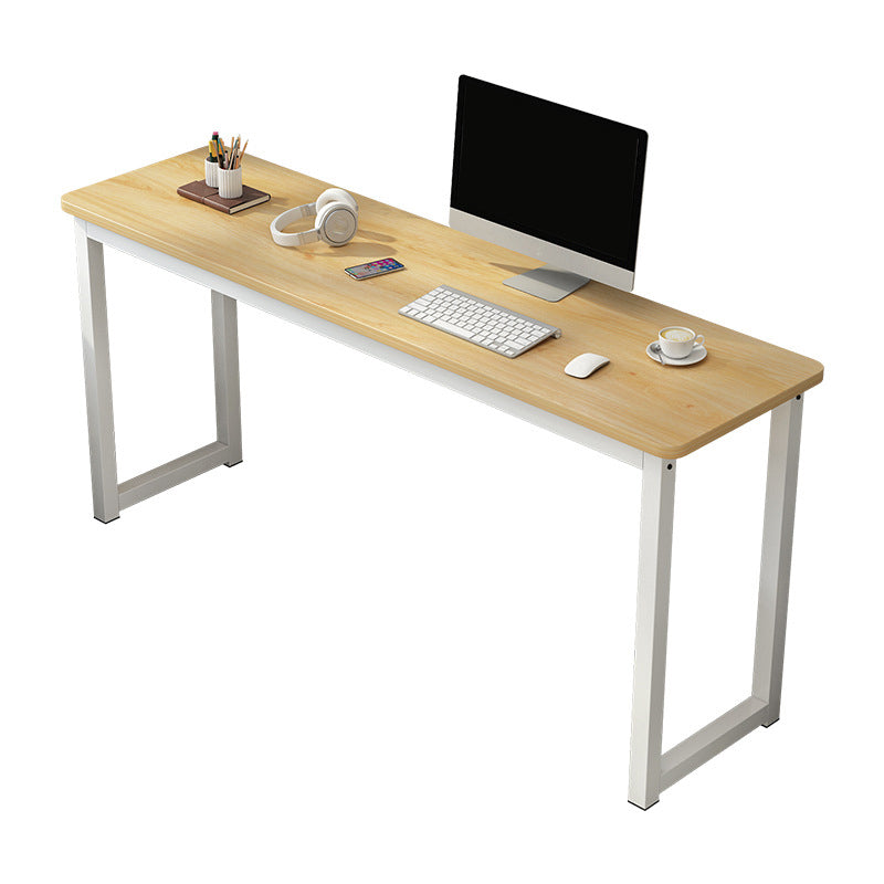 Rectangular Wood Office Desk Bedroom Writing Desk with Metal Legs Clearhalo 'furn' 'furn_office_desk' 'Furniture' 'Office Desks' 'Office Furniture' 'office_desk' 6310090