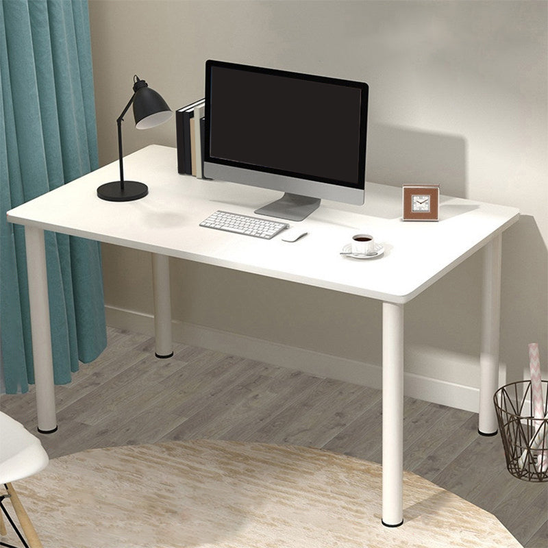 Rectangular Wood Office Desk Bedroom Writing Desk with Metal Legs 47.2"L x 23.6"W x 29.1"H White Clearhalo 'furn' 'furn_office_desk' 'Furniture' 'Office Desks' 'Office Furniture' 'office_desk' 6310093