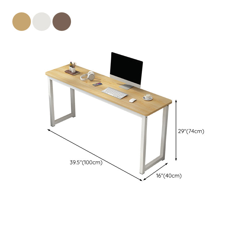 Rectangular Wood Office Desk Bedroom Writing Desk with Metal Legs Clearhalo 'furn' 'furn_office_desk' 'Furniture' 'Office Desks' 'Office Furniture' 'office_desk' 6310099