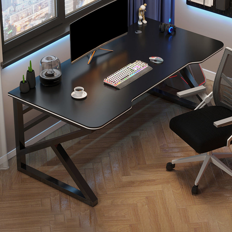 Ergonomische houten computerbureau rechthoekige bureau met metalen benen met metalen benen