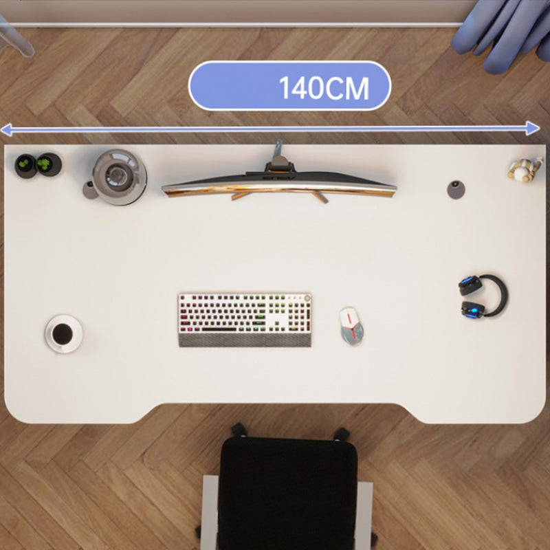 Ergonomische houten computerbureau rechthoekige bureau met metalen benen met metalen benen