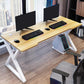 Ergonomic Home Computer Desk Trestle Gaming Desk with Metal Legs 63"L x 23.6"W x 29.5"H Natural Clearhalo 'furn' 'furn_office_desk' 'Furniture' 'Office Desks' 'Office Furniture' 'office_desk' 6310171