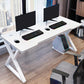 Ergonomic Home Computer Desk Trestle Gaming Desk with Metal Legs 63"L x 23.6"W x 29.5"H White Clearhalo 'furn' 'furn_office_desk' 'Furniture' 'Office Desks' 'Office Furniture' 'office_desk' 6310175